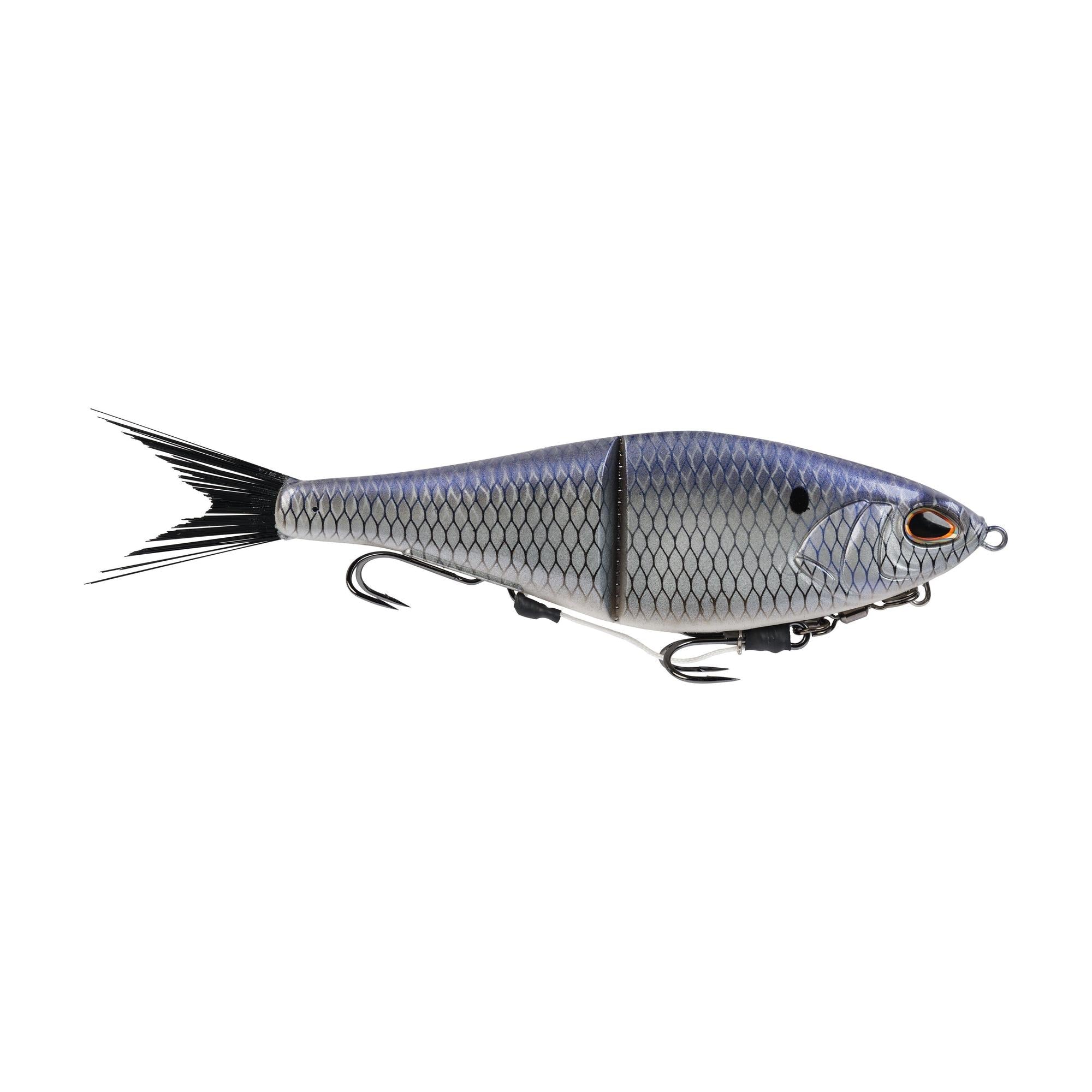 View of GlideBait Berkley PowerBait Chop Block Soft Glide Bait 8in Chrome Gizzard available at EZOKO Fishing