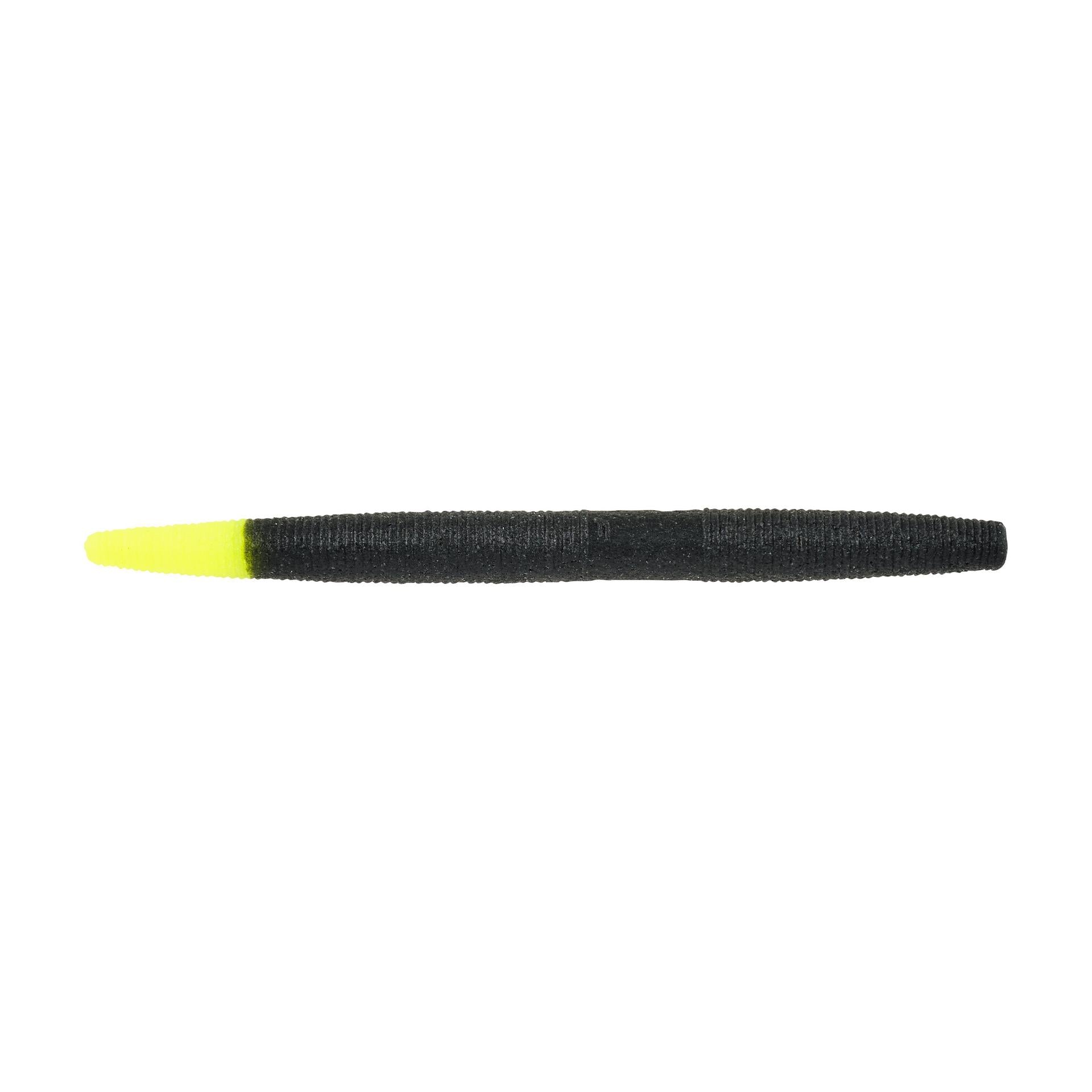 View of Worms Berkley PowerBait MaxScent The General Worm 4 in Black/Chartreuse available at EZOKO Pike and Musky Shop