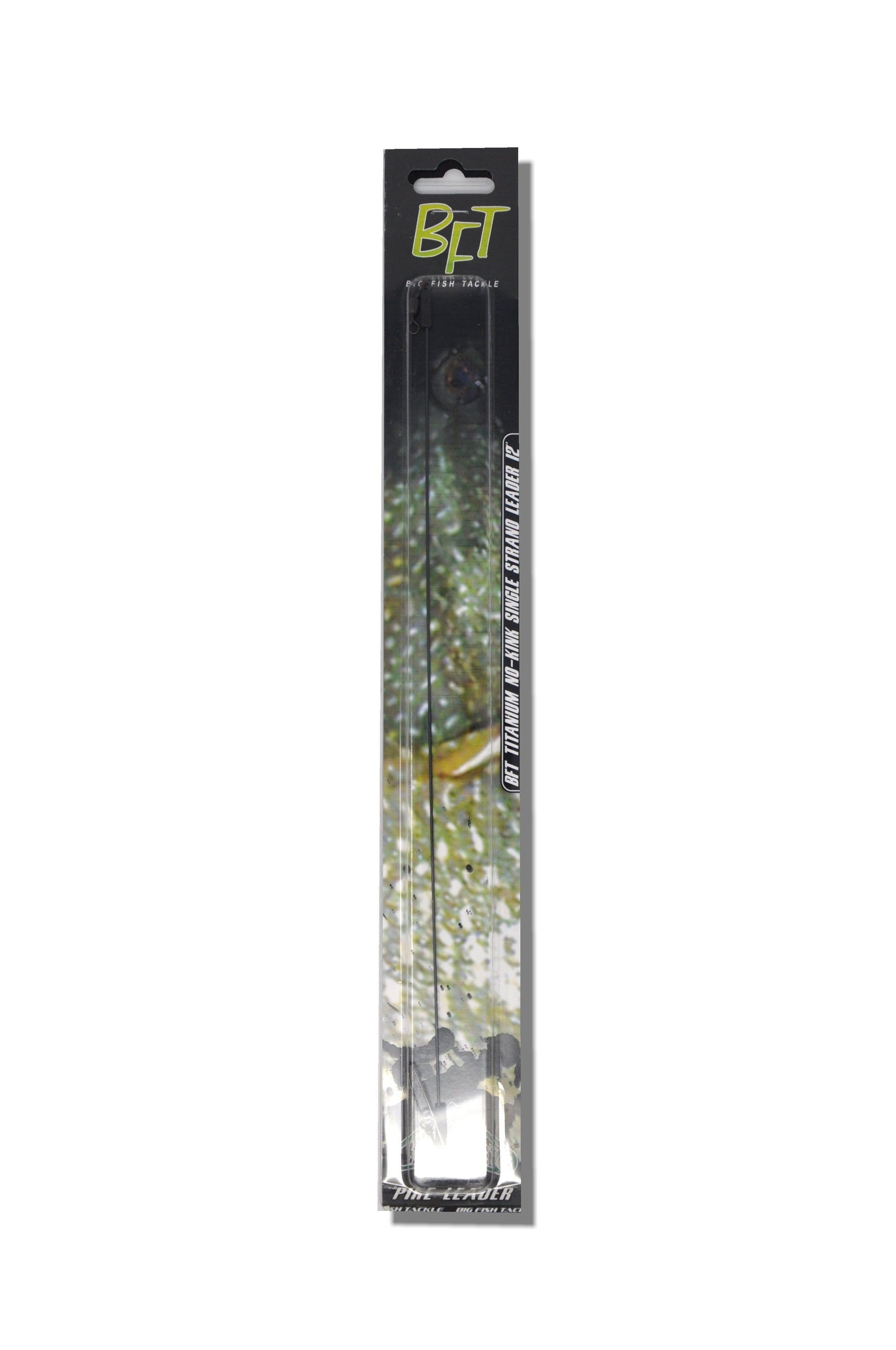 View of BFT Stiff Jerkbait Leader Titanium 12" (1pk) available at EZOKO Pike and Musky Shop