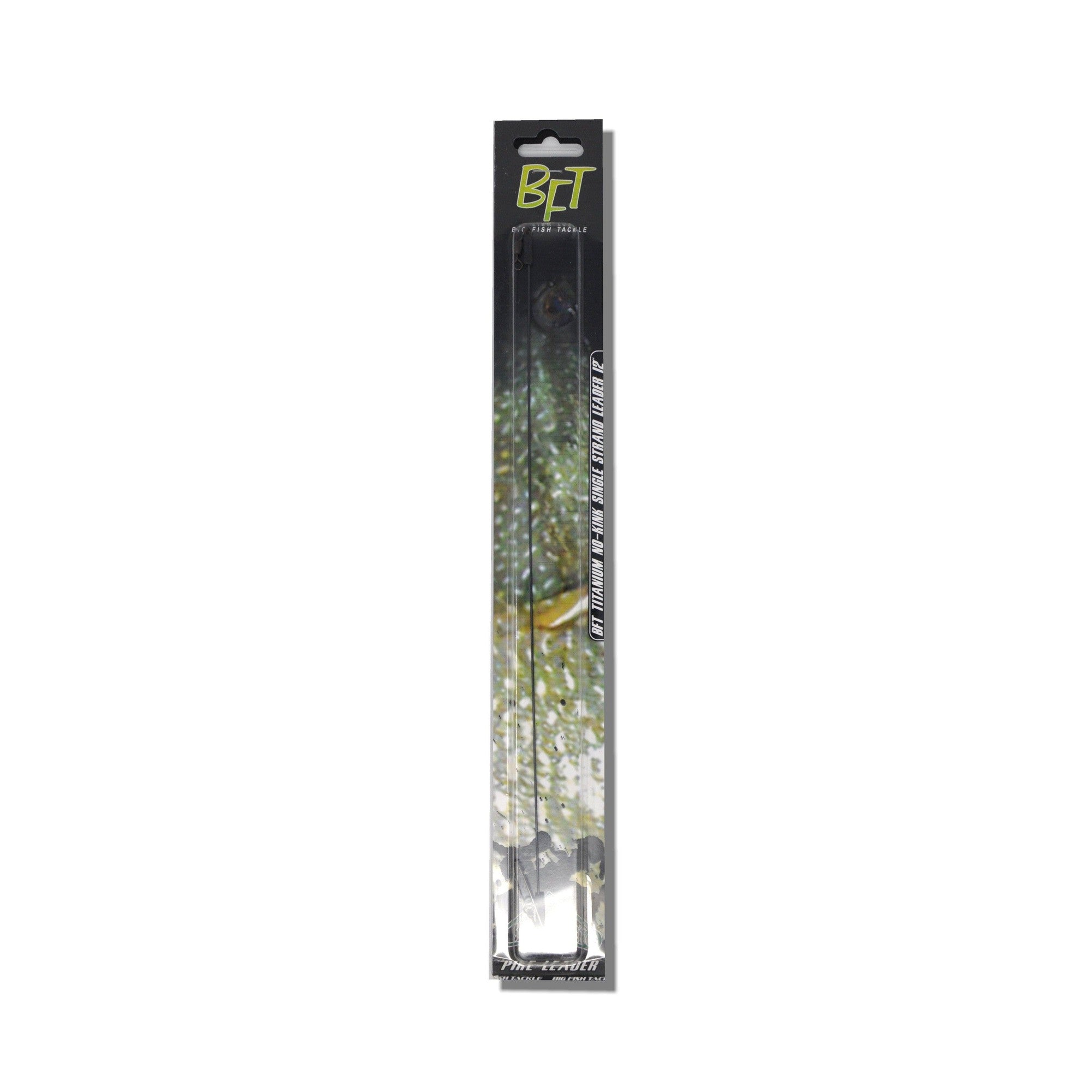 View of BFT Stiff Jerkbait Leader Titanium 12" (1pk) available at EZOKO Pike and Musky Shop
