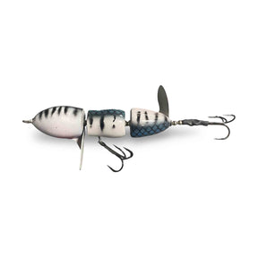 View of Topwater Big Mama Dirdy "B" Propbait Charged Cisco available at EZOKO Pike and Musky Shop