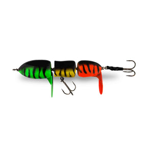 View of Topwater Big Mama Dirdy "B" Propbait Fire Tiger available at EZOKO Pike and Musky Shop
