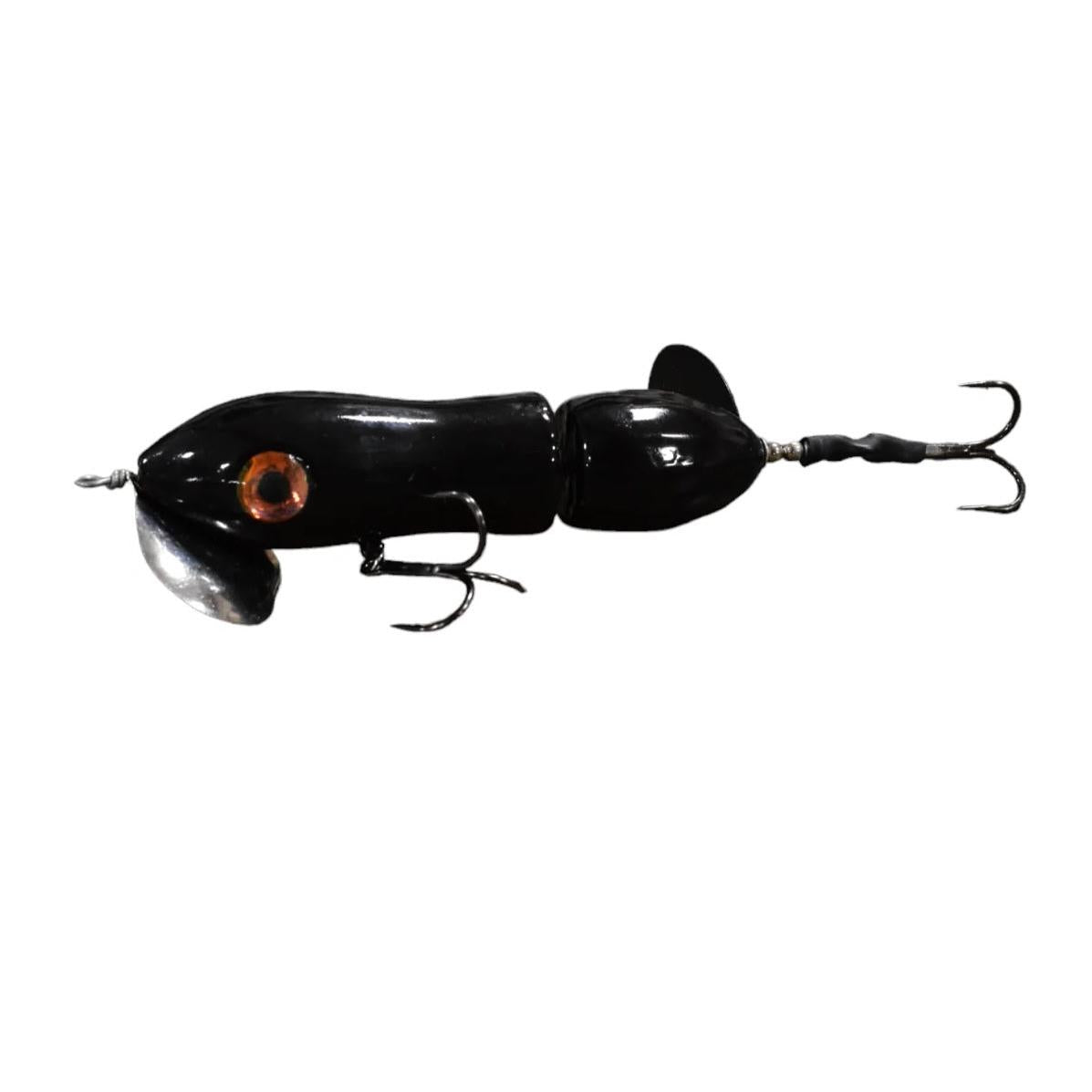 View of Topwater Big Mama Obnoxious "B" Propbait Black available at EZOKO Fishing