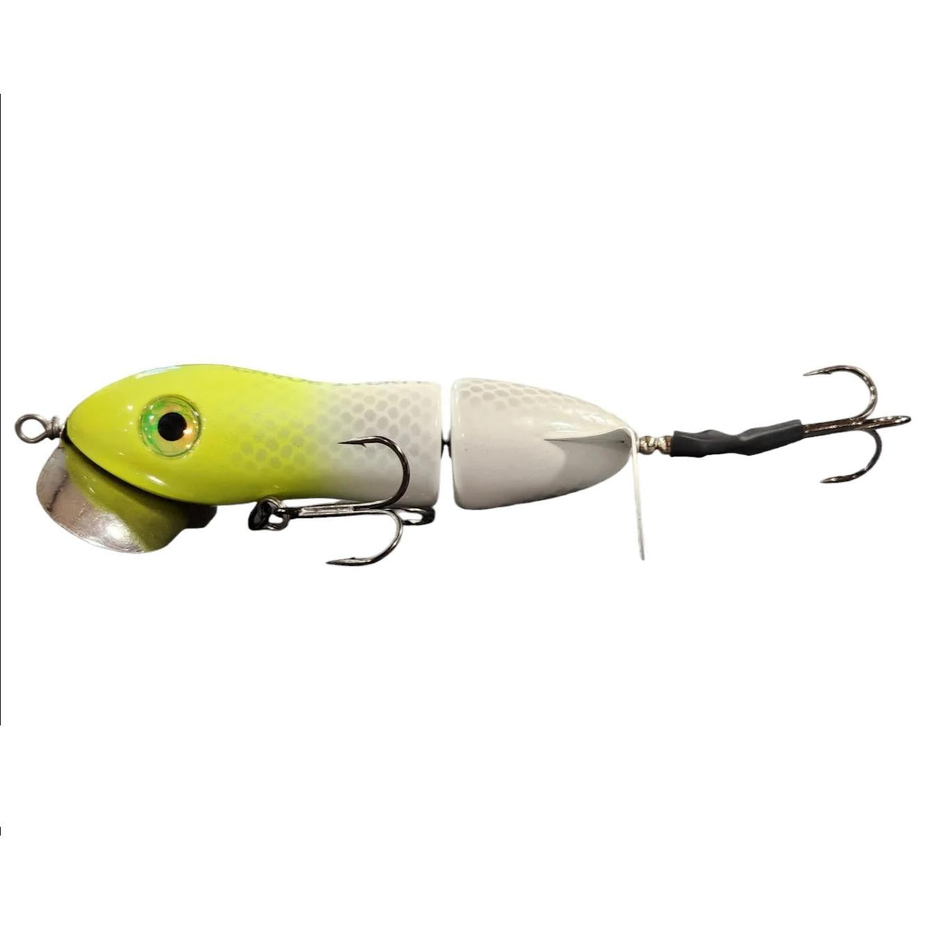 View of Topwater Big Mama Obnoxious "B" Propbait Lemon Head available at EZOKO Fishing