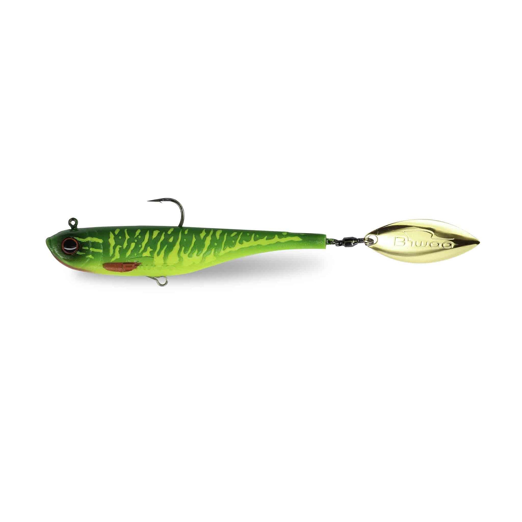 View of Swimbaits Biwaa Divinator 55g Tailspin Swimbait Hot Chart Pike available at EZOKO Pike and Musky Shop