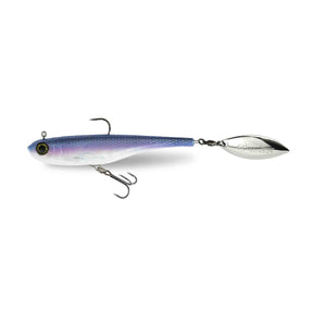 View of Swimbaits Biwaa Divinator Junior 22g Tailspin Swimbait Rainbow Smelt available at EZOKO Pike and Musky Shop