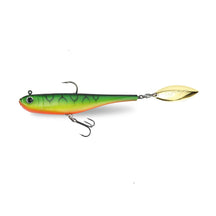 View of Swimbaits Biwaa Divinator Junior 22g Tailspin Swimbait Fire Tiger available at EZOKO Pike and Musky Shop