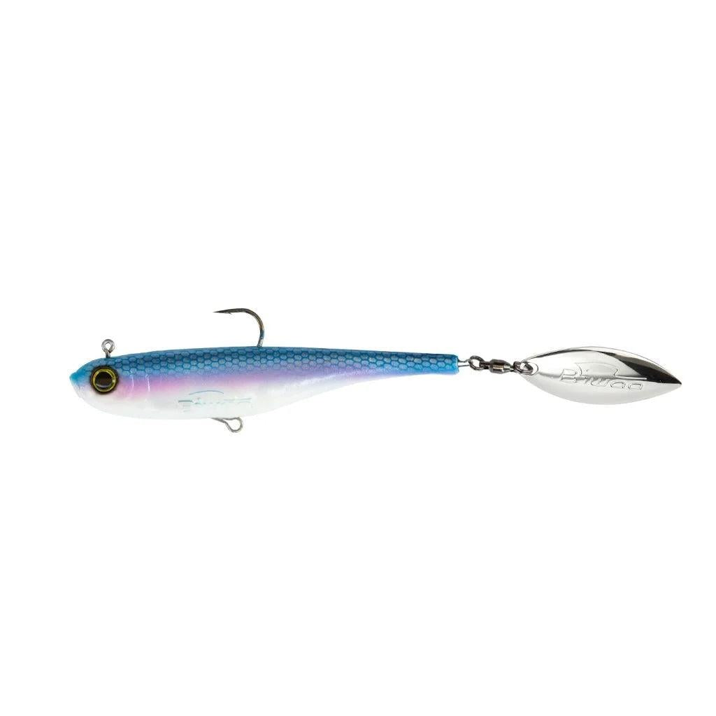 View of Swimbaits Biwaa Divinator Medium 35g Tailspin Swimbait Rainbow Smelt available at EZOKO Fishing