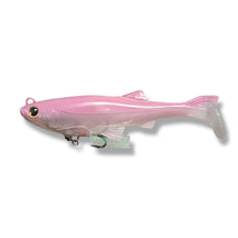 View of Swimbaits Biwaa Kapsiz Kast HD 6" Pearl White Pink available at EZOKO Pike and Musky Shop