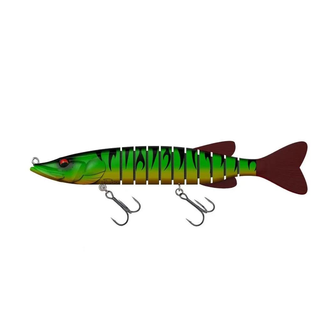 View of Biwaa SwimPike 240 Swimbait Fire Tiger available at EZOKO Fishing