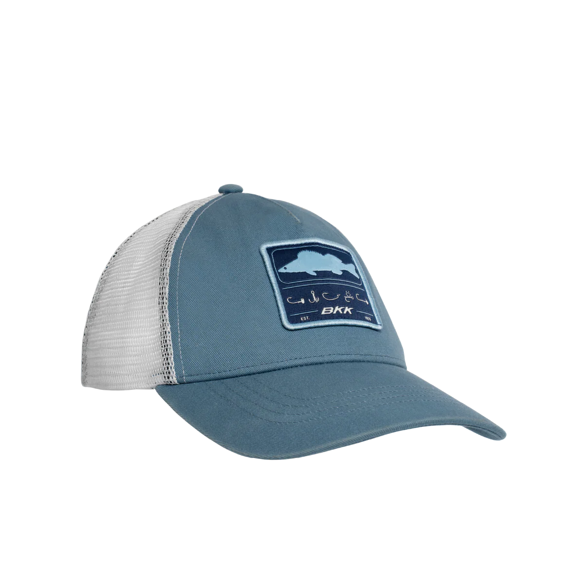 View of Hats BKK Pike Trucker Hat Blue available at EZOKO Fishing
