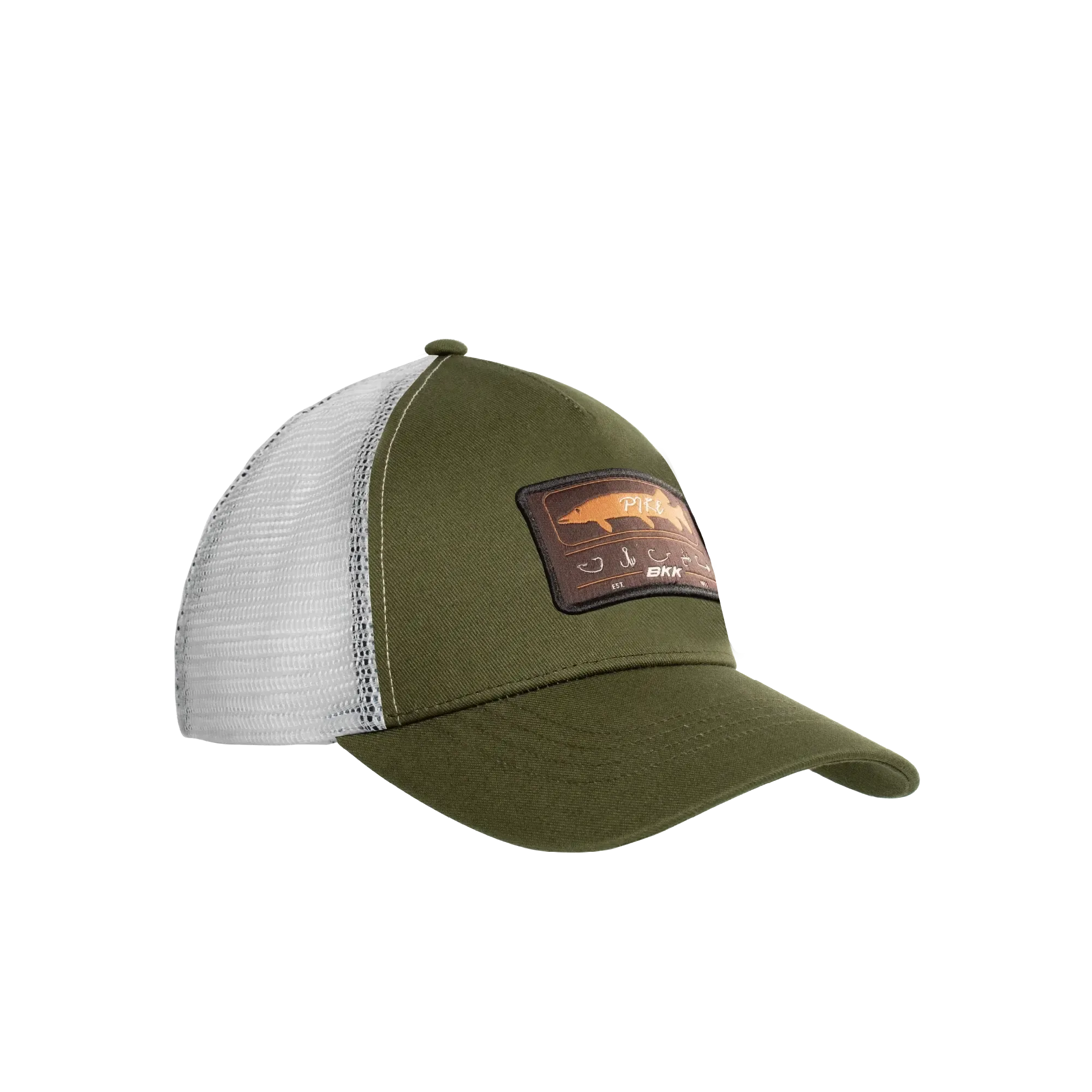 View of Hats BKK Pike Trucker Hat Green available at EZOKO Fishing