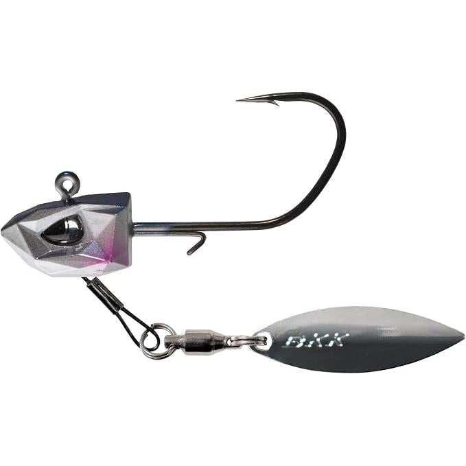 View of BKK Refrax Underspin Jig Head Blue Shad 1/8 oz 1/0# available at EZOKO Fishing