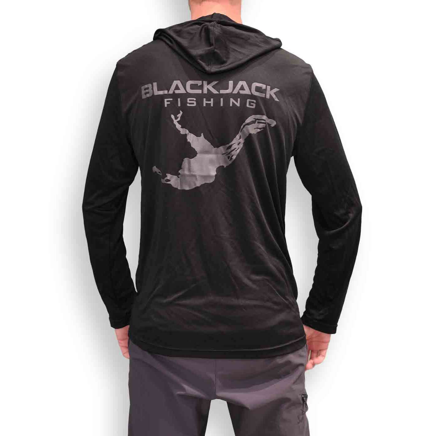 Black Jack Fishing Men's Long Sleeve hoodie | Fishing Apparel White / L