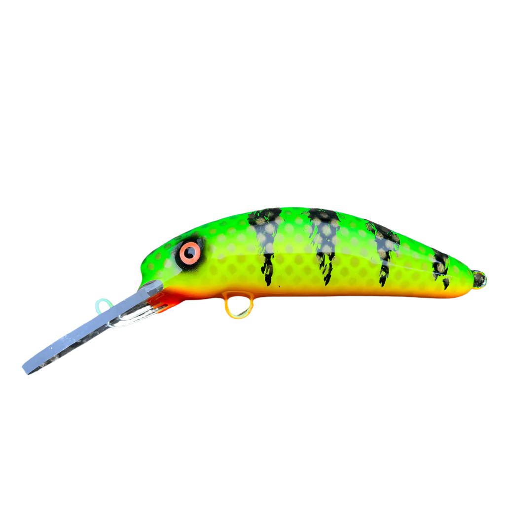 View of Crankbaits Blue Water Baits 6” Fat Herring Pro Crankbait Chartreuse Perch / Orange Belly available at EZOKO Fishing