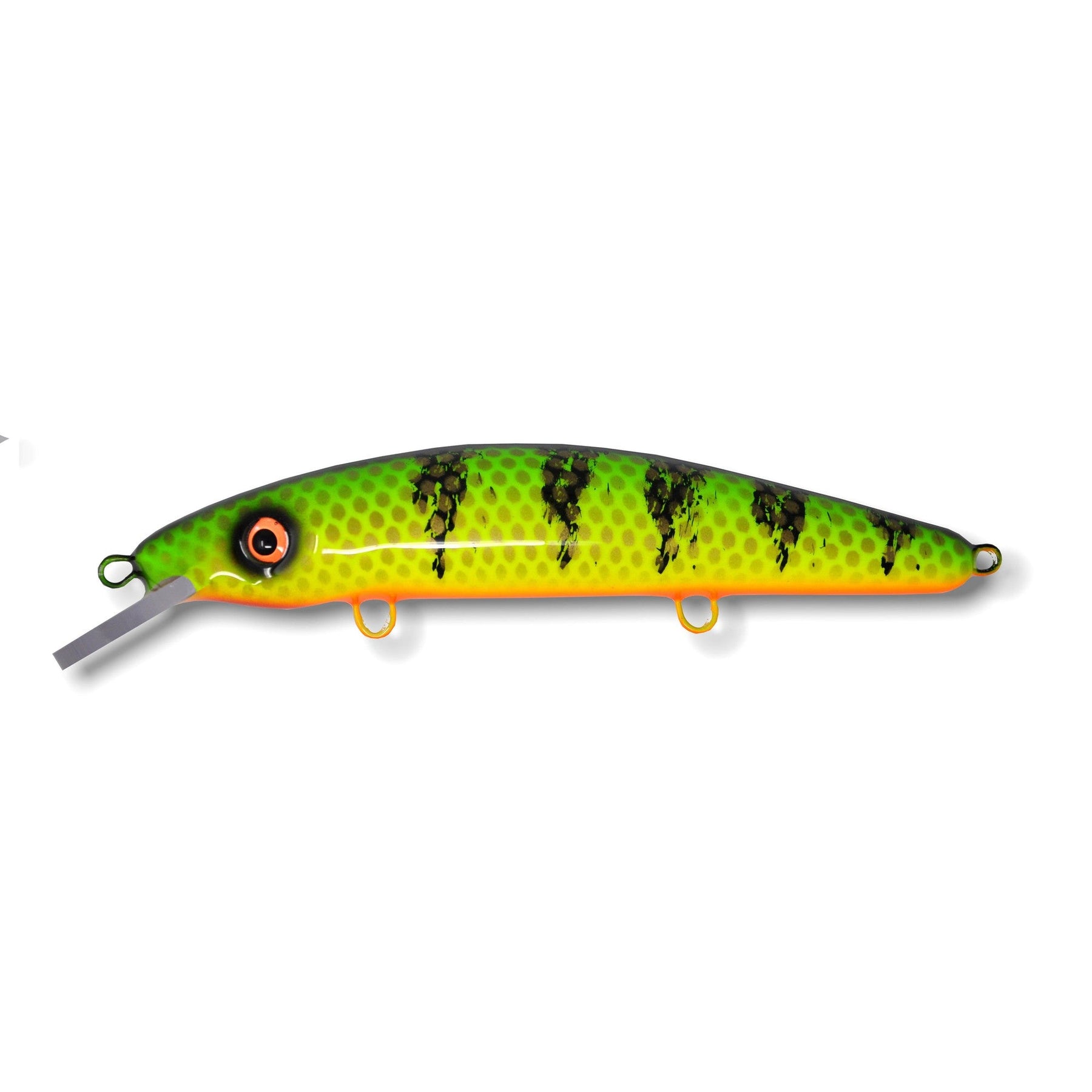 View of Crankbaits Blue Water Baits 9" cisco - shallow Crankbait Hot Perch / Chartreuse Belly available at EZOKO Pike and Musky Shop
