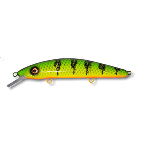 View of Crankbaits Blue Water Baits 9" cisco - shallow Crankbait Hot Perch / Chartreuse Belly available at EZOKO Pike and Musky Shop