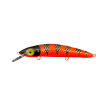 View of Crankbaits Blue Water Baits 9" cisco (Synthetic Cedar) - shallow Crankbait Chewy Louis / Orange Belly available at EZOKO Pike and Musky Shop