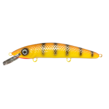 View of Crankbaits Blue Water Baits 9" cisco (Synthetic Cedar) - shallow Crankbait Legend Walleye / White Belly available at EZOKO Pike and Musky Shop