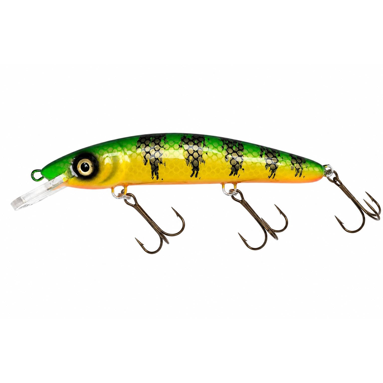 View of Crankbaits Blue Water Baits 9" cisco (Synthetic) - shallow Crankbait Chalky Perch/ Orange Belly available at EZOKO Fishing