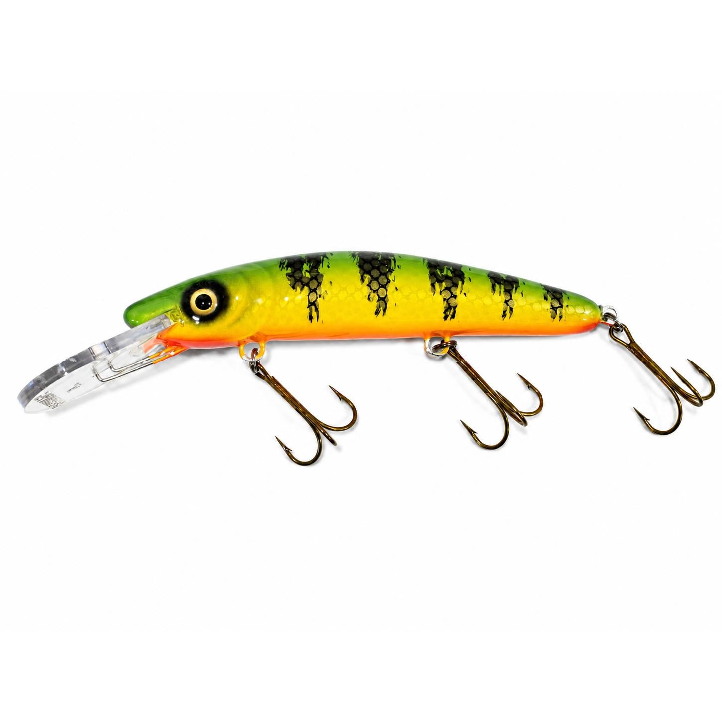 View of Blue Water Baits 9" Hearring (Synthetic) - Crankbait Chalky Perch - Orange Belly available at EZOKO Fishing