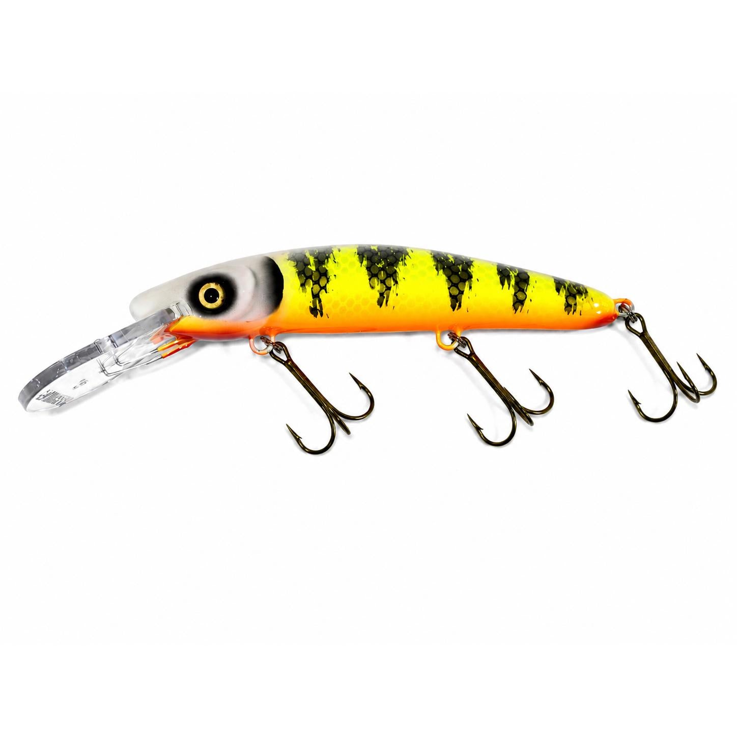 View of Blue Water Baits 9" Hearring (Synthetic) - Crankbait Pale Face Perch - Orange Belly available at EZOKO Fishing