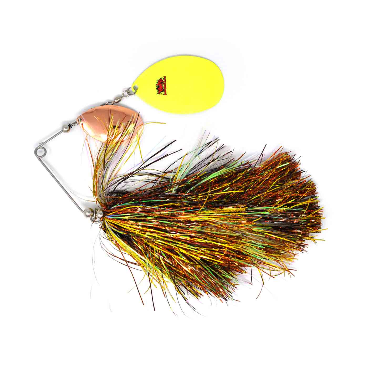 View of Spinnerbaits Blue Water Baits Gong Show 12 Spinnerbait Honey Bear available at EZOKO Pike and Musky Shop