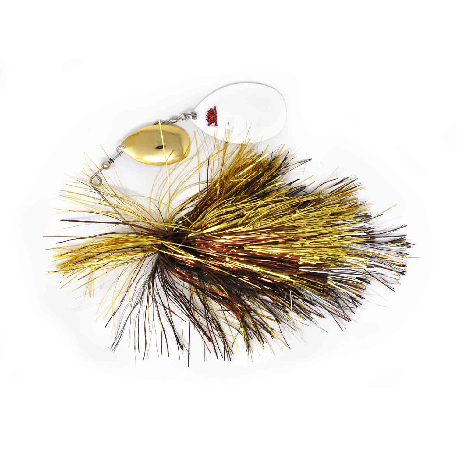 View of Spinnerbaits Blue Water Baits Gong Show 12 Spinnerbait Walleye White Tail available at EZOKO Fishing