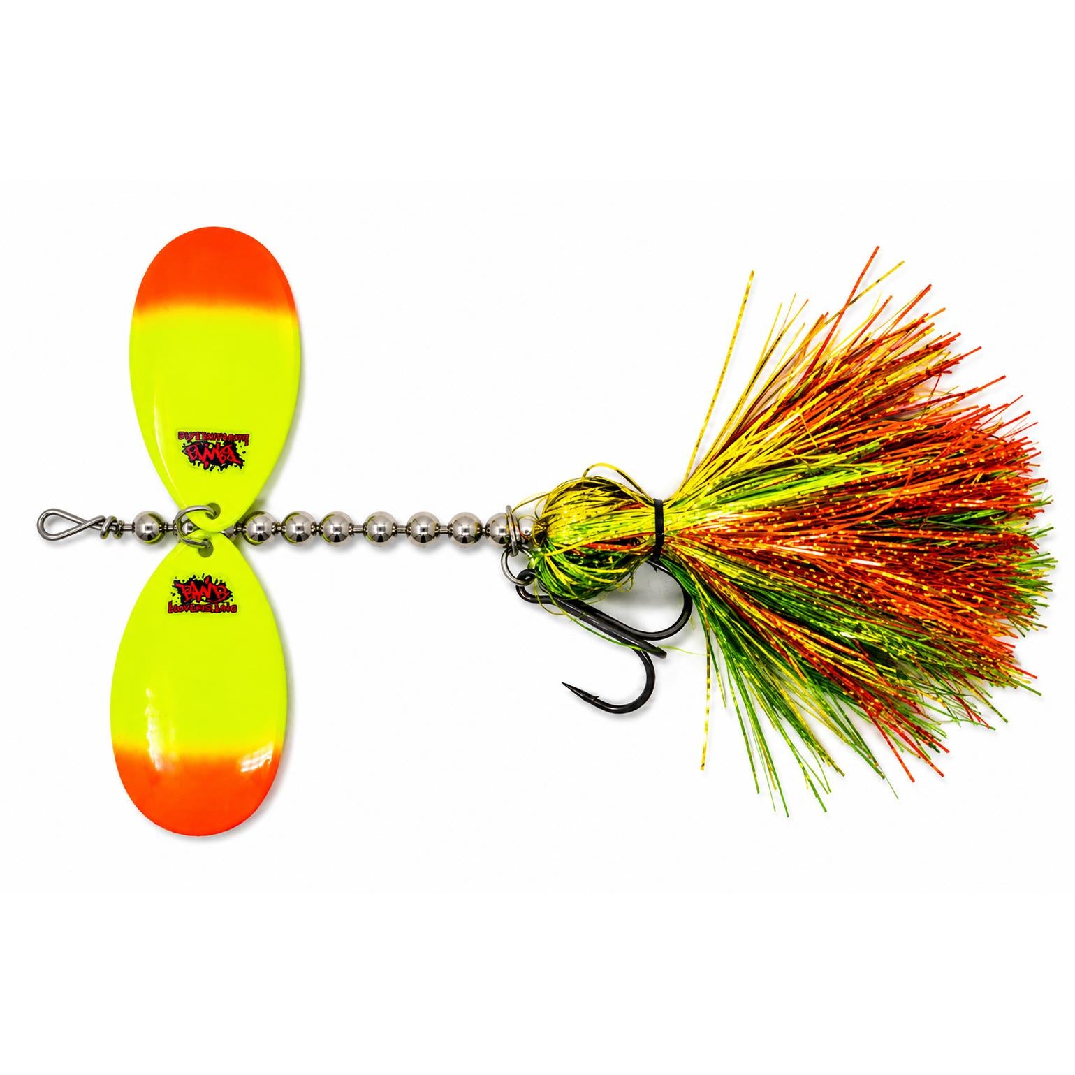 View of Bucktails Blue Water Baits Show Stopper 11S Bucktail FIRE TIGER available at EZOKO Fishing