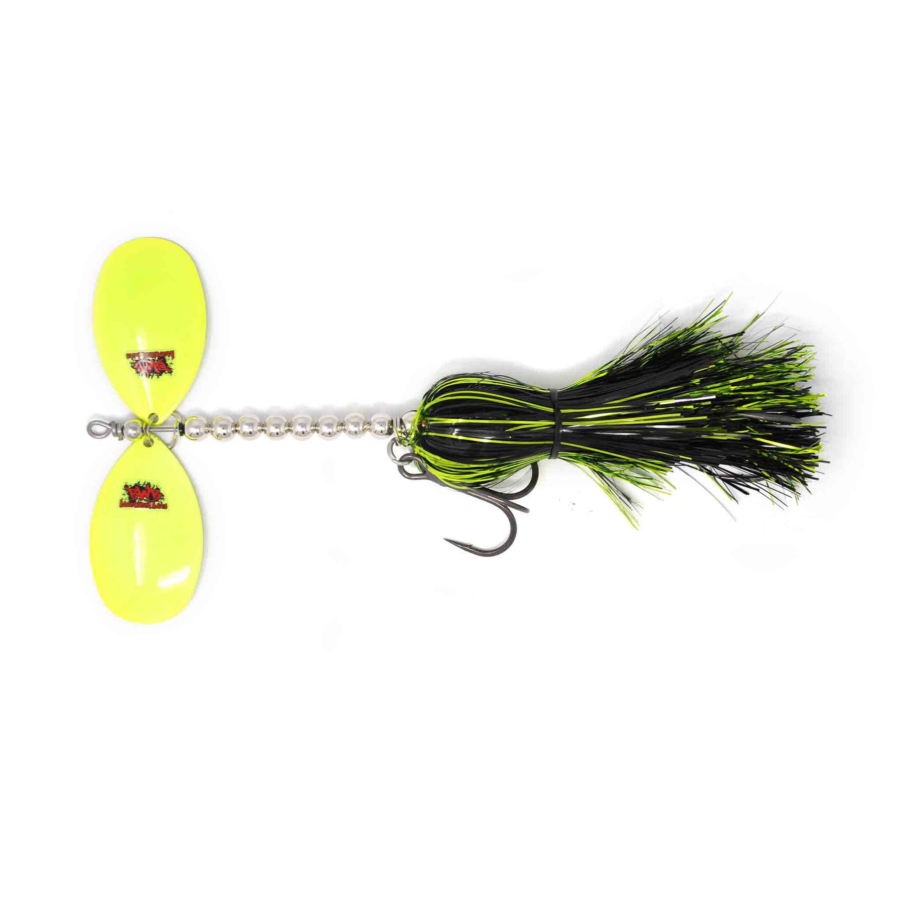 View of Bucktails Blue Water Baits Show Stopper 9 Bucktail Bay Perch available at EZOKO Pike and Musky Shop