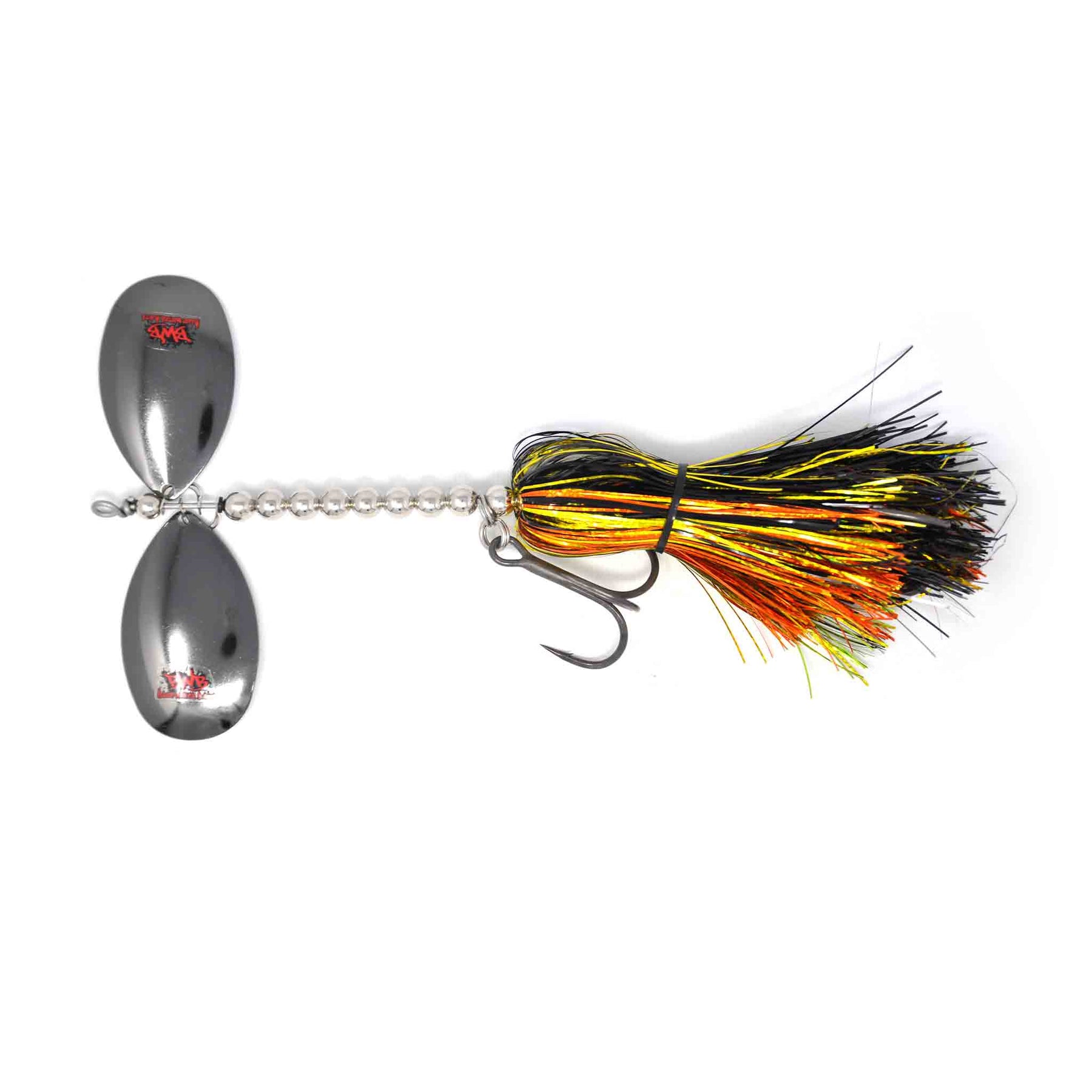 View of Bucktails Blue Water Baits Show Stopper 9 Bucktail Black Perch available at EZOKO Pike and Musky Shop