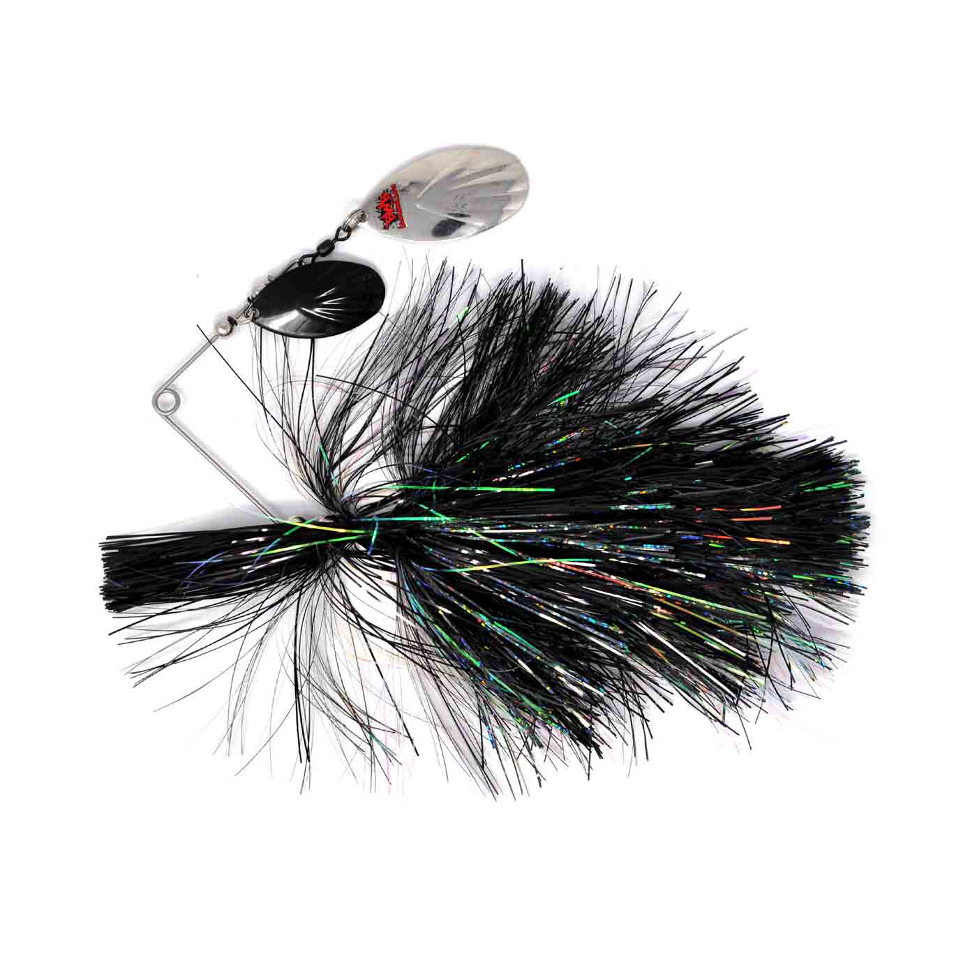 View of Spinnerbaits Blue Water Baits Weed Whacker Magnum Spinnerbait Black Pearl available at EZOKO Fishing