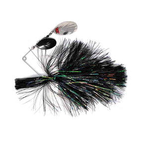 View of Spinnerbaits Blue Water Baits Weed Whacker Magnum Spinnerbait Black Pearl available at EZOKO Pike and Musky Shop