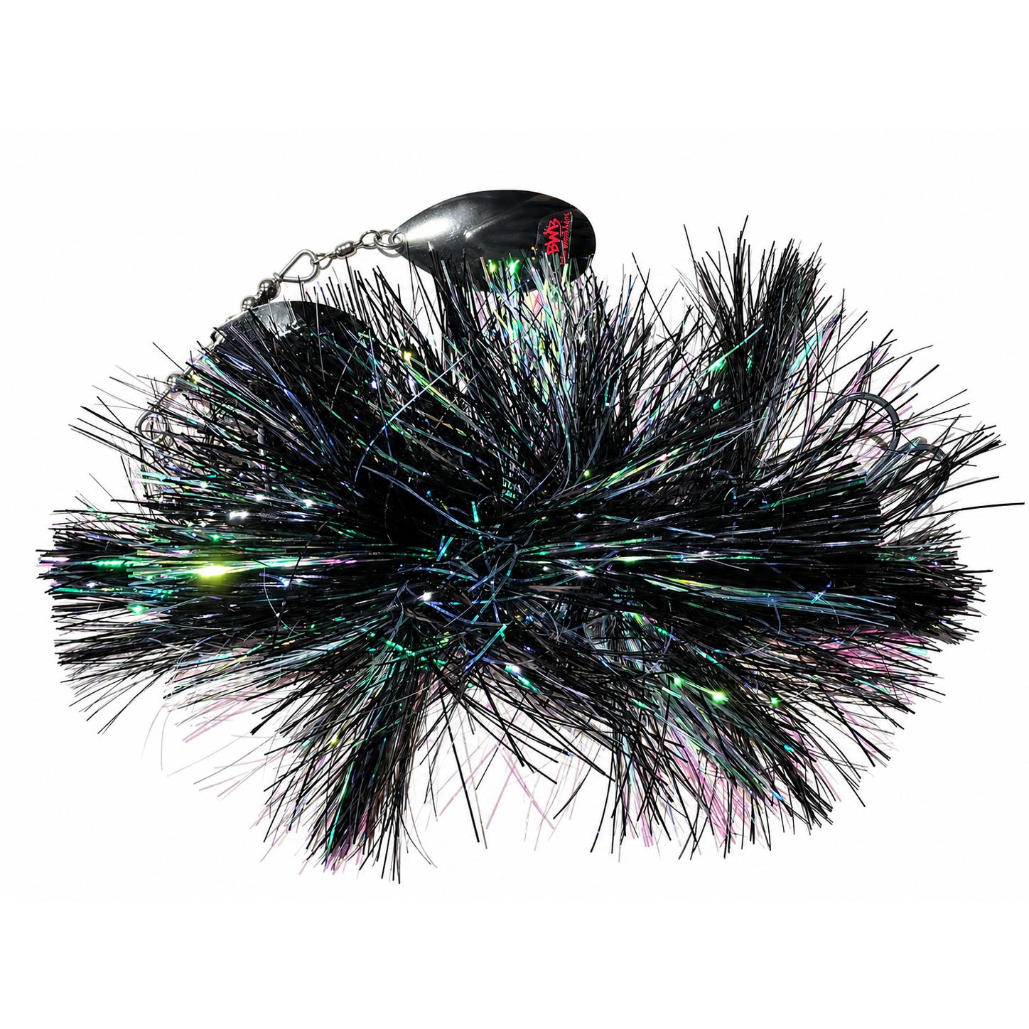 View of Spinnerbaits Blue Water Baits Weed Whacker Magnum Spinnerbait Black Pearl available at EZOKO Fishing