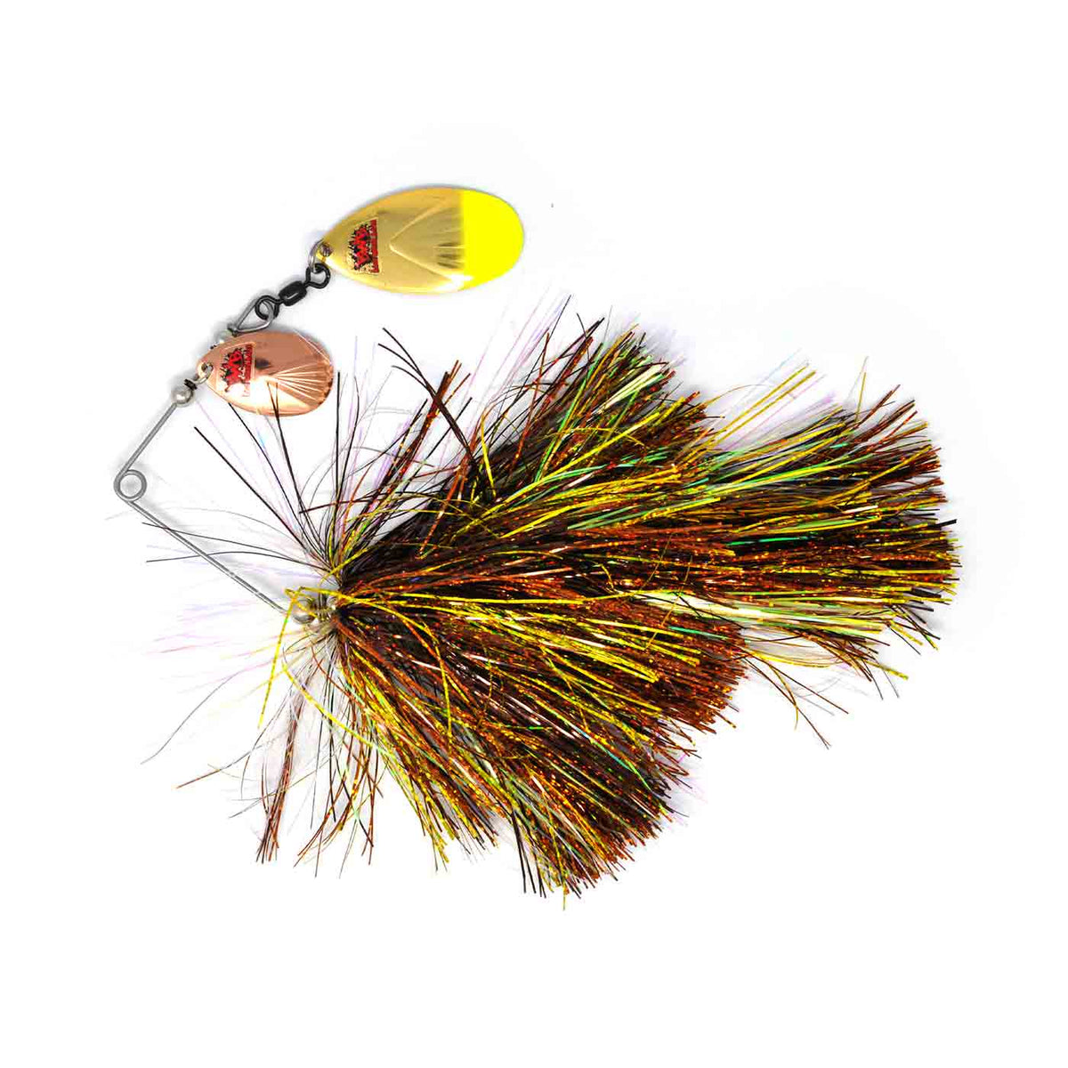 View of Spinnerbaits Blue Water Baits Weed Whacker Magnum Spinnerbait Honey Bear available at EZOKO Pike and Musky Shop