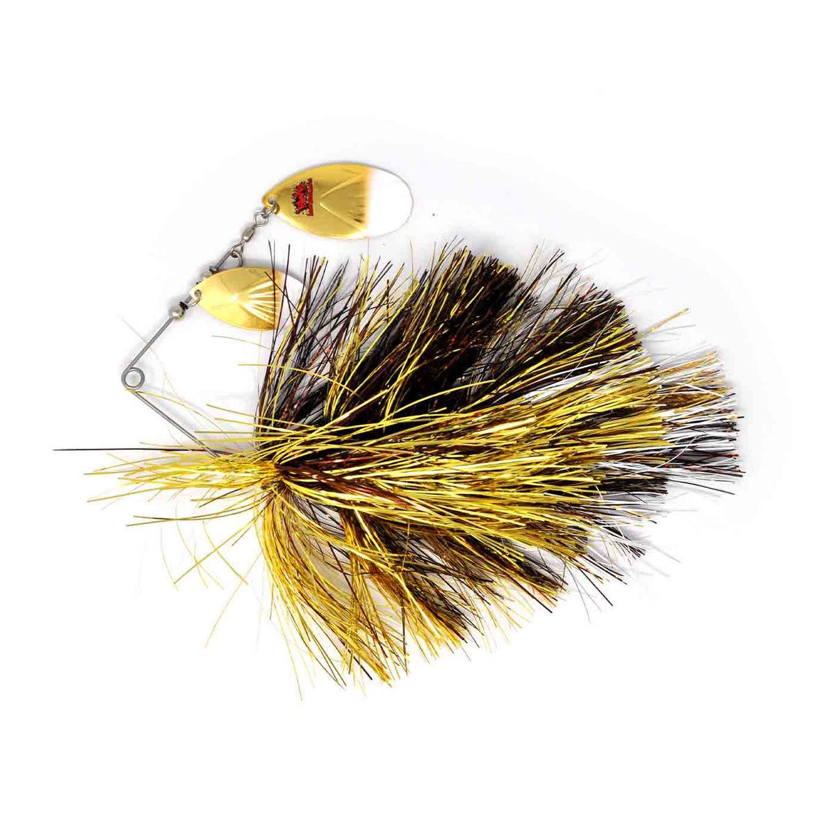 View of Spinnerbaits Blue Water Baits Weed Whacker Magnum Spinnerbait Walleye White Tail available at EZOKO Pike and Musky Shop