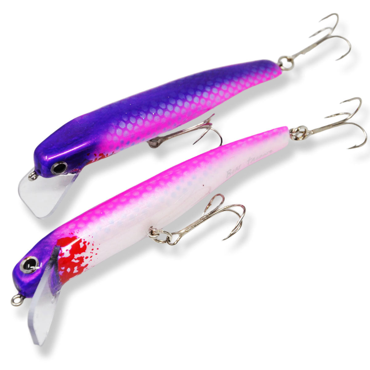 View of Crankbaits B&N Custom 7'' Slasher Straight Crankbait Purple Back Cisco available at EZOKO Pike and Musky Shop