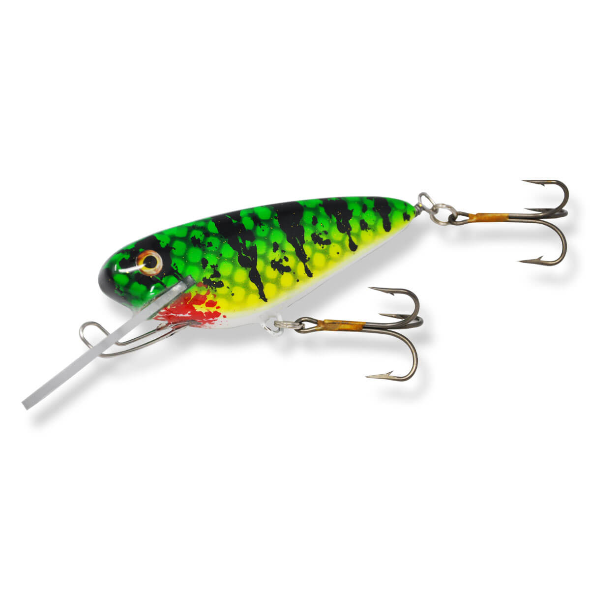 View of Crankbaits B&N Custom Fat Shat 5'' Crankbait White Belly Perch available at EZOKO Fishing