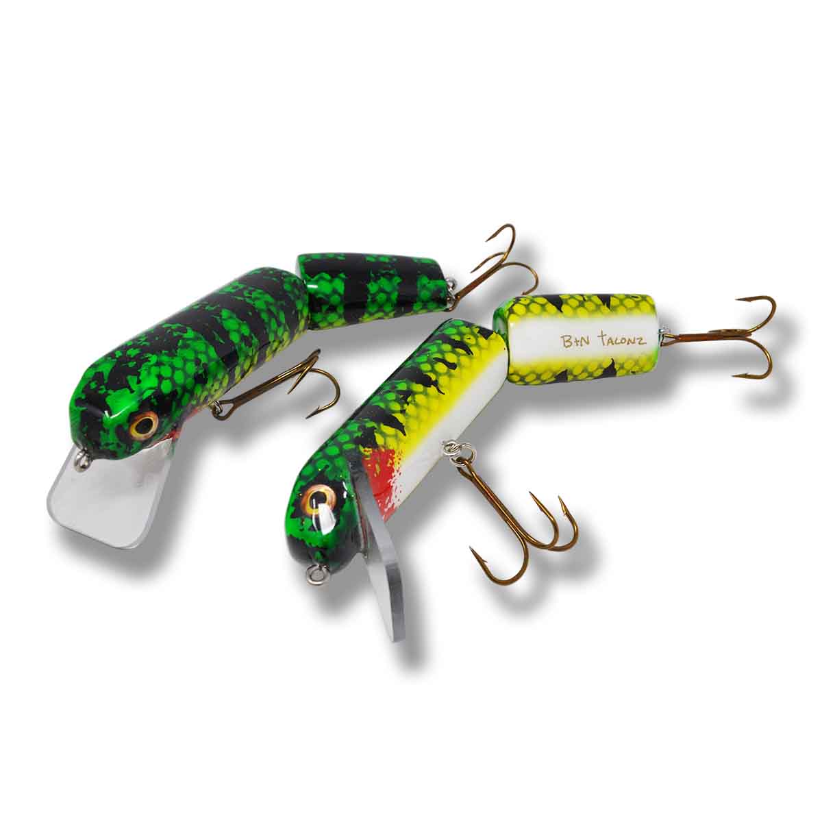 View of Crankbaits B&N Custom Jointed Magnum Stubby Slasher Crankbaits White Belly Perch available at EZOKO Fishing