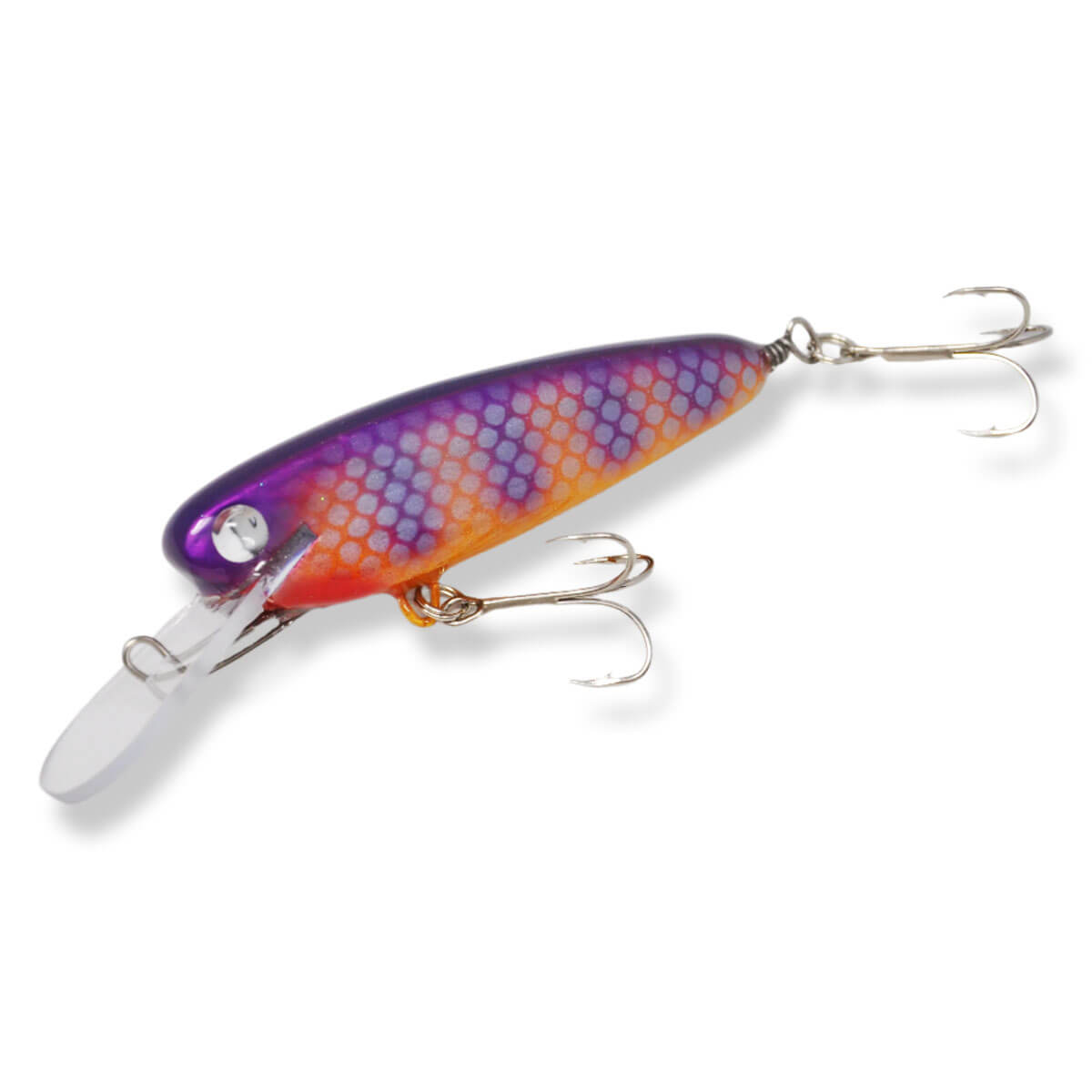View of Crankbaits B&N Custom Rippin Minnow 4.5'' Crankbait Plum Perch available at EZOKO Pike and Musky Shop