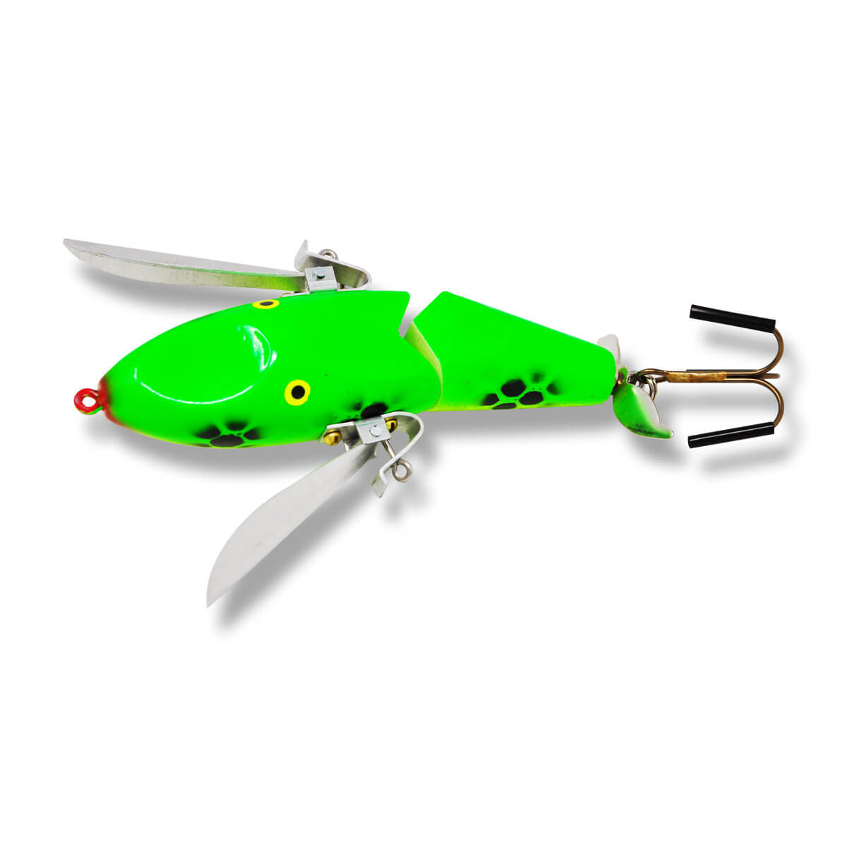 View of Bobbie Bait Creepin' Hogg Flo. Green Chub available at EZOKO Fishing