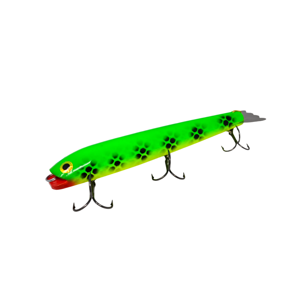 View of Bobbie Bait Jerkbait 8'' Flowage Green Chub available at EZOKO Pike and Musky Shop