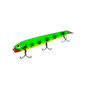 View of Bobbie Bait Jerkbait 8'' Flowage Green Chub available at EZOKO Pike and Musky Shop