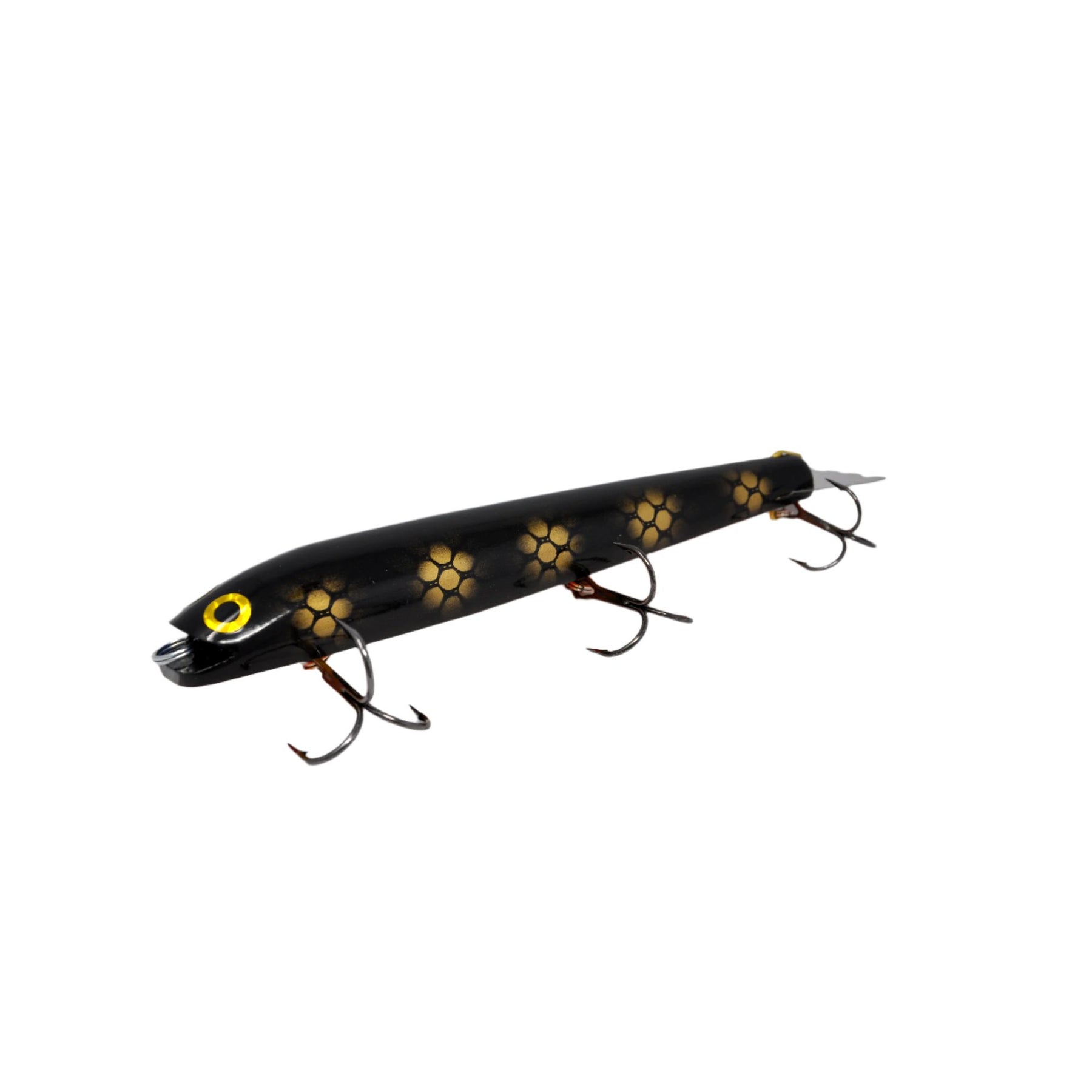 View of Bobbie Bait Jerkbait 9'' Hot Belly available at EZOKO Pike and Musky Shop