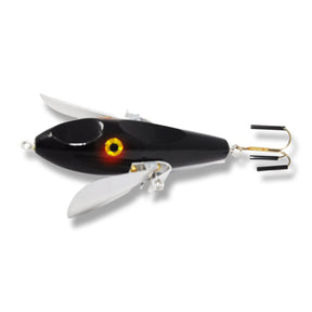 View of Bobbie Baits Creeper Black available at EZOKO Pike and Musky Shop