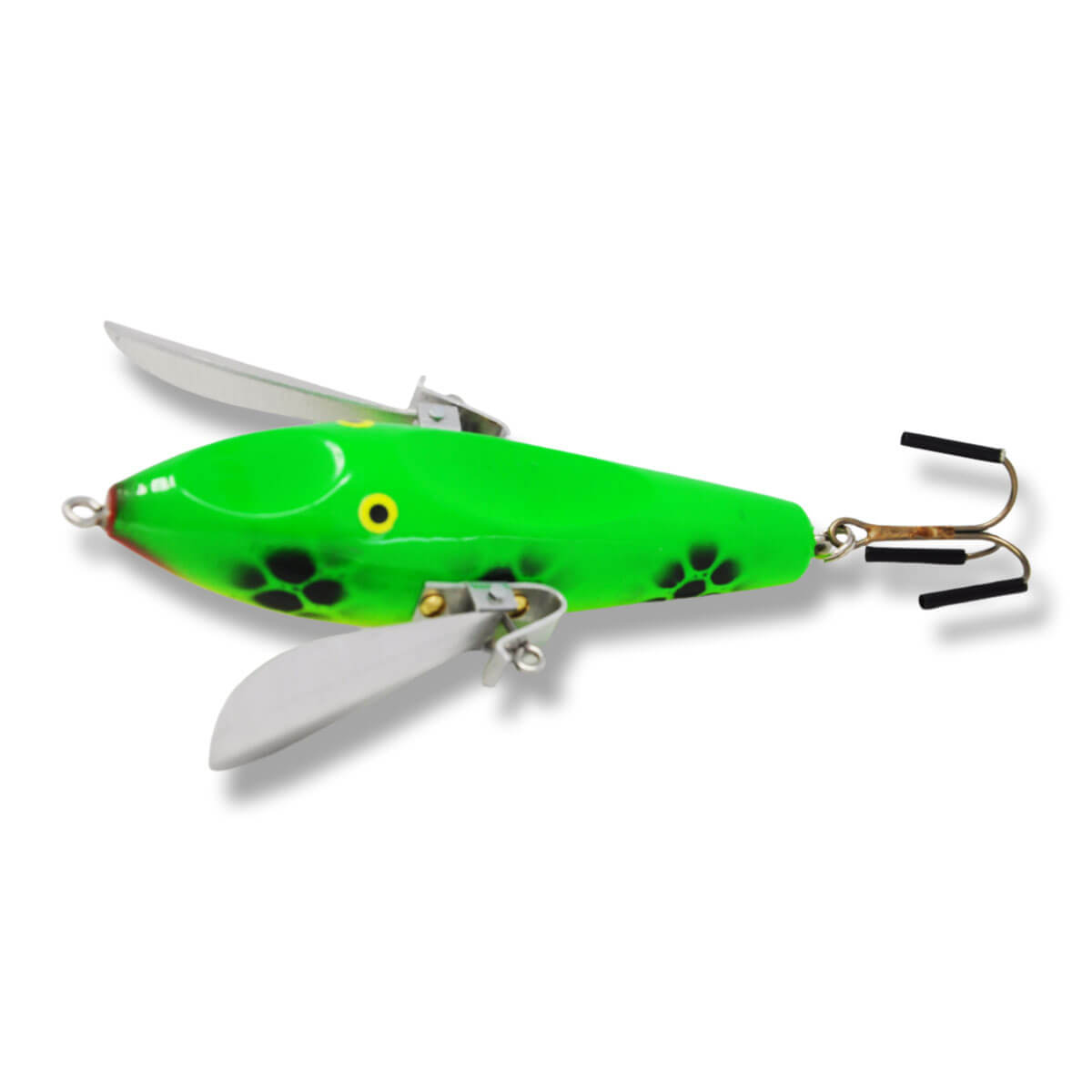 View of Bobbie Baits Creeper Flo. Green Chub available at EZOKO Pike and Musky Shop