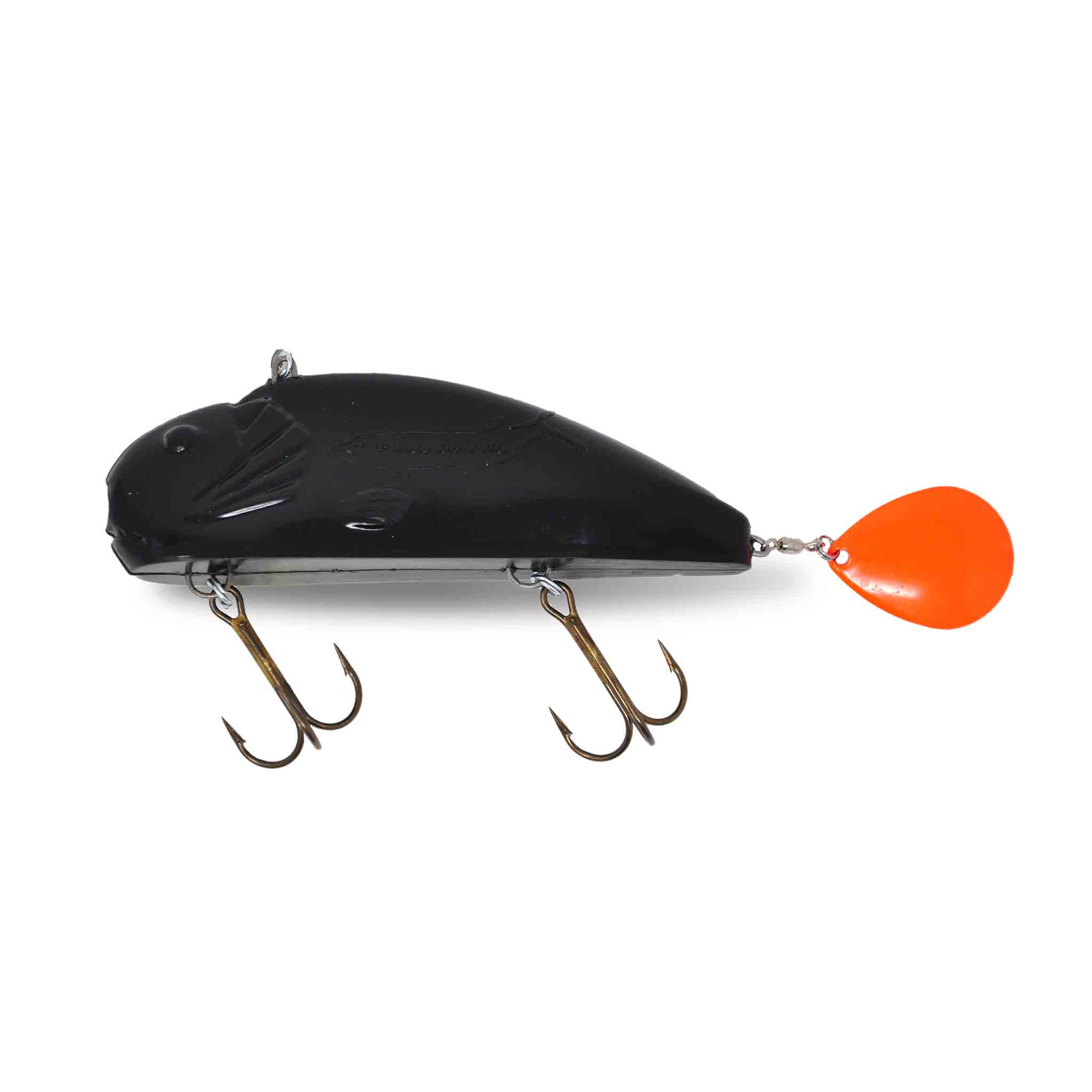 View of Jigs-Spoons Bondy Bait Co. Bondy Bait Junior Spintail Jig Black Orange available at EZOKO Fishing