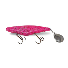 View of Jigs-Spoons Bondy Bait Co. Bondy Mini Wobbler Jig Hot Pink available at EZOKO Pike and Musky Shop