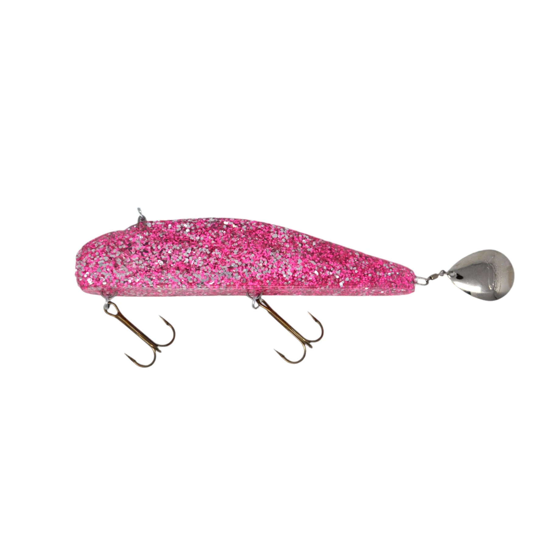 View of Jigs-Spoons Bondy Bait Co. Original Spintail Jig Hot Pink available at EZOKO Pike and Musky Shop