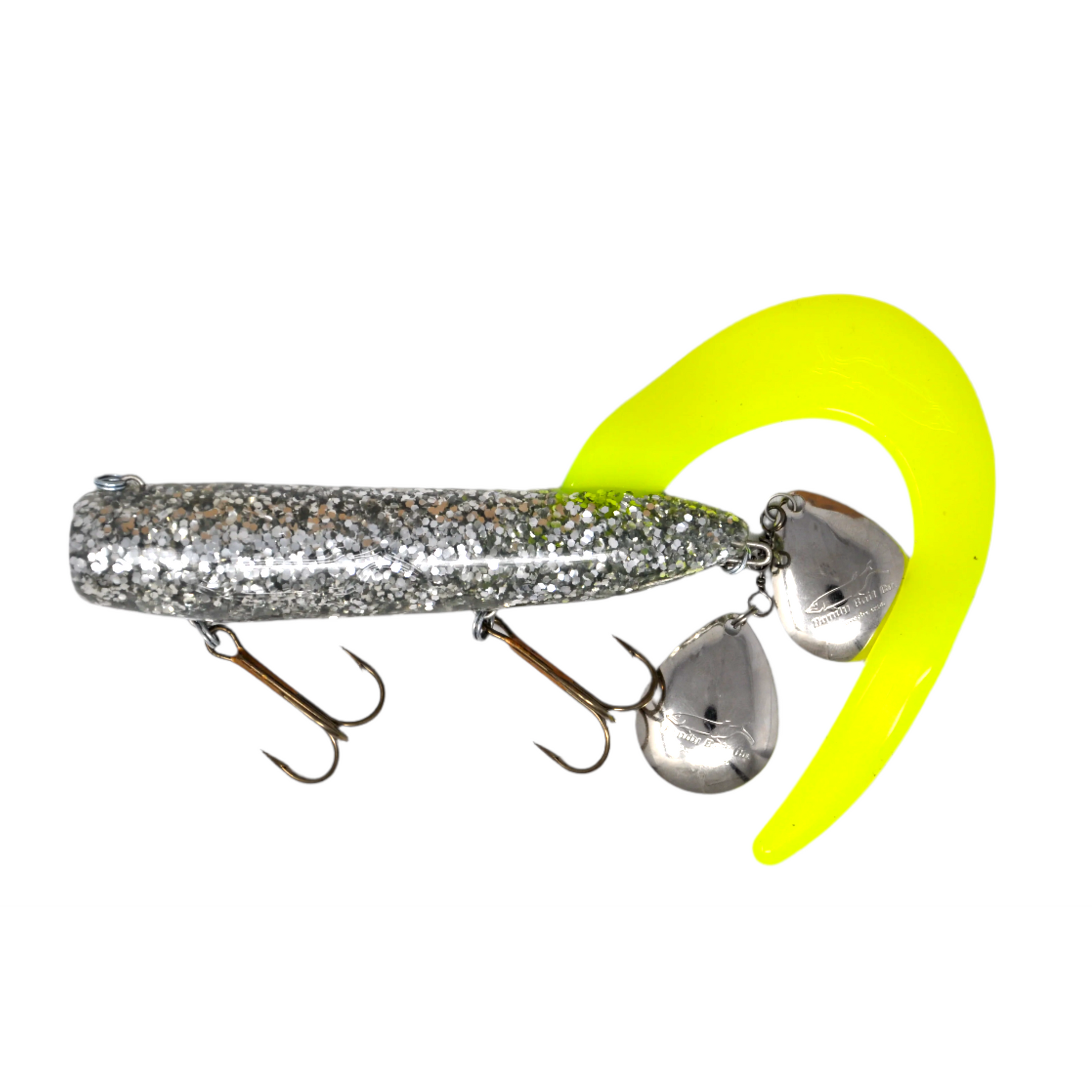 View of Rubber Bondy Bait Co. Royal Orba Junior Zug / Chartreuse available at EZOKO Pike and Musky Shop